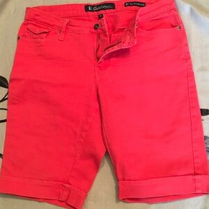 Salt Works Bright Pink Cuffed Bermuda Shorts